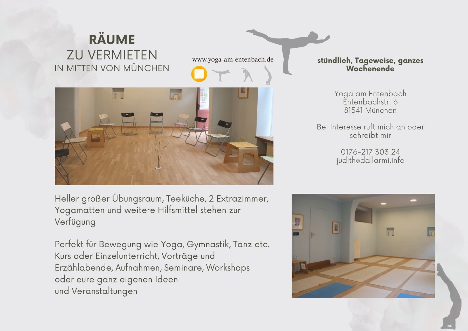 Räume für Yoga und mehr zu vermieten - München Au